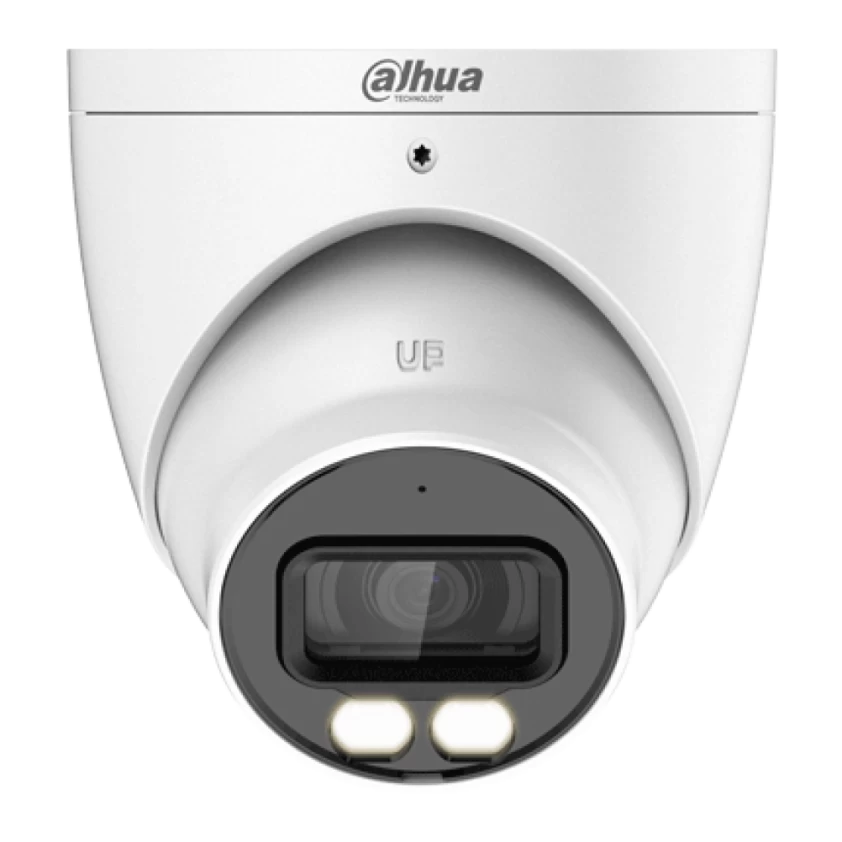 Dahua Cámara Domo CVI 2 Mpx / Full Color / 107° / Micrófono Integrado / 40 Metros de Iluminación IR y Visible / WDR Real de 130 dB / IP67