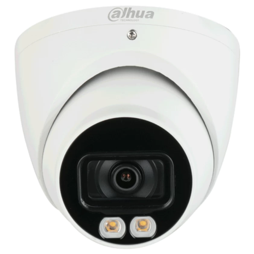 Dahua Cámara Domo CVI 2 Mpx / Full Color / 107° / Micrófono Integrado / 40 Metros de Iluminación IR y Visible / WDR Real de 130 dB / IP67