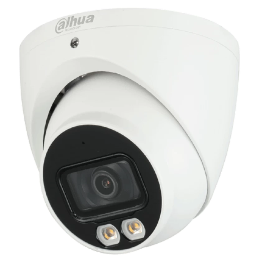 Dahua Cámara Domo CVI 2 Mpx / Full Color / 107° / Micrófono Integrado / 40 Metros de Iluminación IR y Visible / WDR Real de 130 dB / IP67