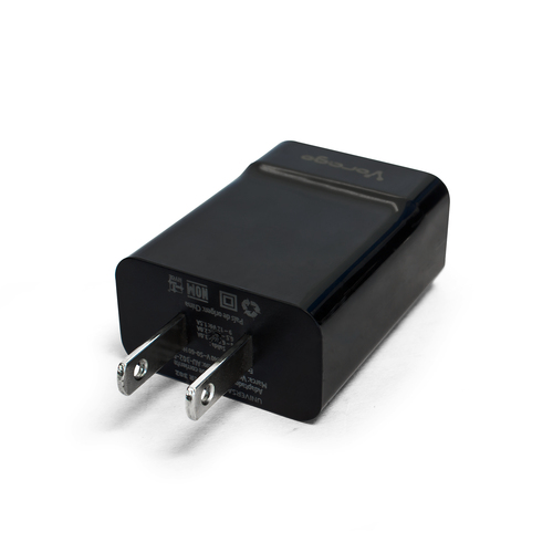 Vorago Cargador USB-A carga Rapida 3.0, 1 Puerto Usb Inteligente 1.5a/2.0a/3.0a, Negro