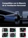Soporte de Celular para Automóvil en Rendija de Ventilación / Sistema de Gravedad / Rotación de 360° /Ángulo Múltiple / Almohadillas de Goma Antideslizantes / Amplia Compatibilidad con dispositivos de 4'' a 7'' / Color Negro