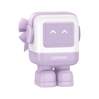 UGREEN Cargador Mini GaNRobot 30W serie Nexode | 1 USB-C de Carga Rápida | Tecnología GaN II | Multiprotocolo PD/QC/SCP/FCA | Carga Inteligente | Pantalla LED | Zapato Magnético Extraíble | Thermal Guard | Color Lila.