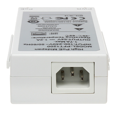 Dahua Inyector Hi-Poe Midspan Gigabit / Soporta PoE|PoE+|Hi-PoE 60 Watts para PTZ / Indicadores Led de Status