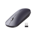 UGRENN Mouse inalámbrico 2.4 GHz | Ultra Delgado y Silencioso | DPI 1000/1600/2000/4000 (Ajustable) | Alcance 10m | Scroll de Aluminio | Adaptable a diferentes superficies | Diseño suave al tacto | Contiene Receptor USB | Color Negro.