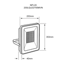 Reflector Led Tecnolite Negro Exterior 100W, 6500K, 8000lm