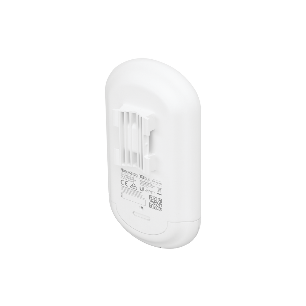 NanoStation airMAX Loco5AC CPE hasta 450 Mbps, 5 GHz (5150 - 5875 MHz), con antena integrada de 13 dBi, no incluye adaptador PoE