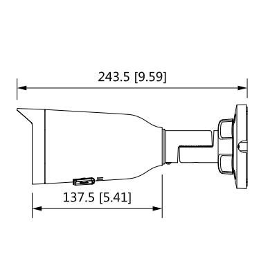 Cámara IP Bullet 2Mpx Lente Motorizado de 2.8 a 12mm
