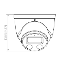 Cámara IP Domo 2Mpx TiOC WizSense / Det. de Mov. Inteligente / Prot. Perimetral / FullColor / TiOC / PoE / WDR / H.265+ / IP67 / Microfono / Sirena / Estrobos / E&S Alarma / E&S Audio
