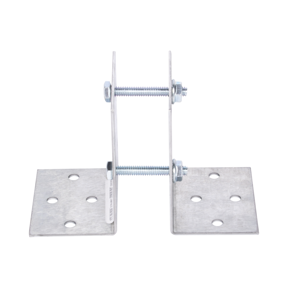 Base Multiposición para postes de paso o esquina en cercos electricos 100% Acero galvanizado