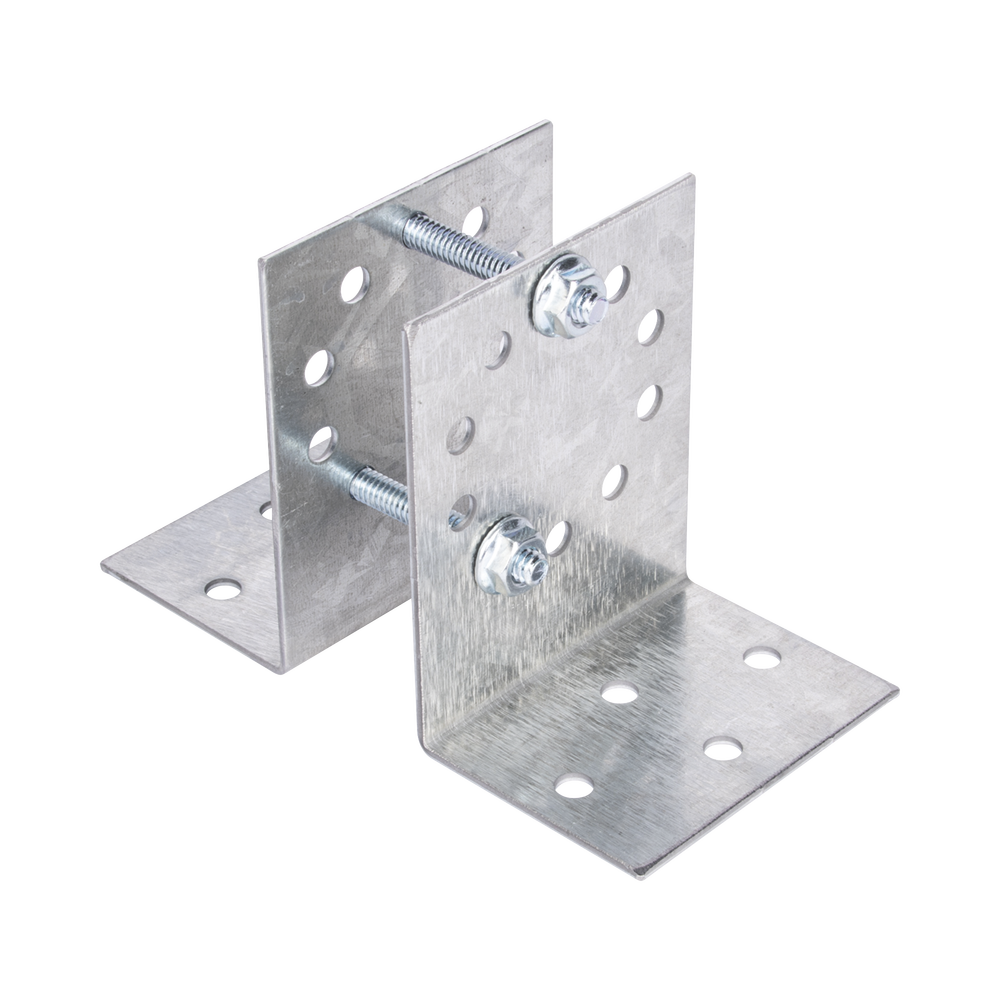 Base Multiposición para postes de paso o esquina en cercos electricos 100% Acero galvanizado