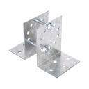 Base Multiposición para postes de paso o esquina en cercos electricos 100% Acero galvanizado