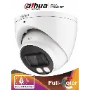 Dahua Cámara Domo CVI 2 Mpx / Full Color / 107° / Micrófono Integrado / 40 Metros de Iluminación IR y Visible / WDR Real de 130 dB / IP67