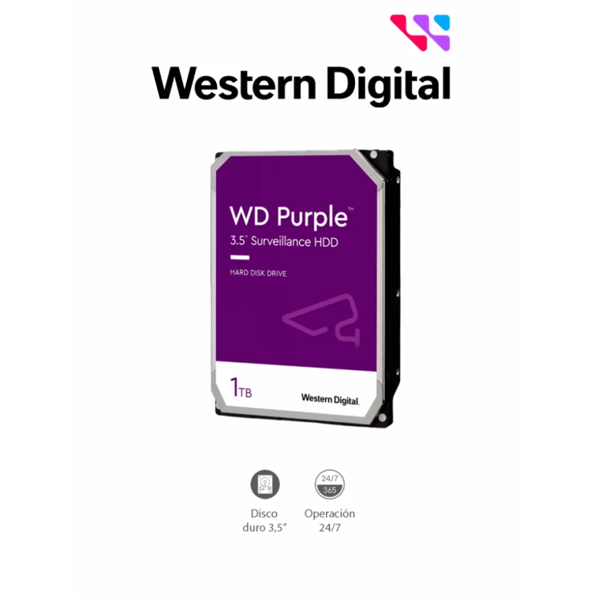 WD Disco Duro de 1TB Purple