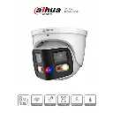 DAHUA Cámara IP Panorámica Dual de 2x4MP / WizSense / TiOC / 180° Grados/ Micrófono y Altavoz / Disuasión Activa / EPTZ / E&S de Alarma y Audio