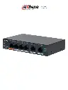 Dahua Switch PoE Administrable / 4 PoE 10/100 / 2 Ptos Uplink Gigabit / 65 W PoE / DoLynk Care
