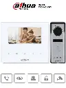 DAHUA Kit de Videoportero analógico con monitor de 4.3" y botones táctiles. Incluye frente de calle con cámara de 1.3 MP, múltiples tonos de timbre personalizables, y función de apertura de puerta para mayor seguridad y comodidad.