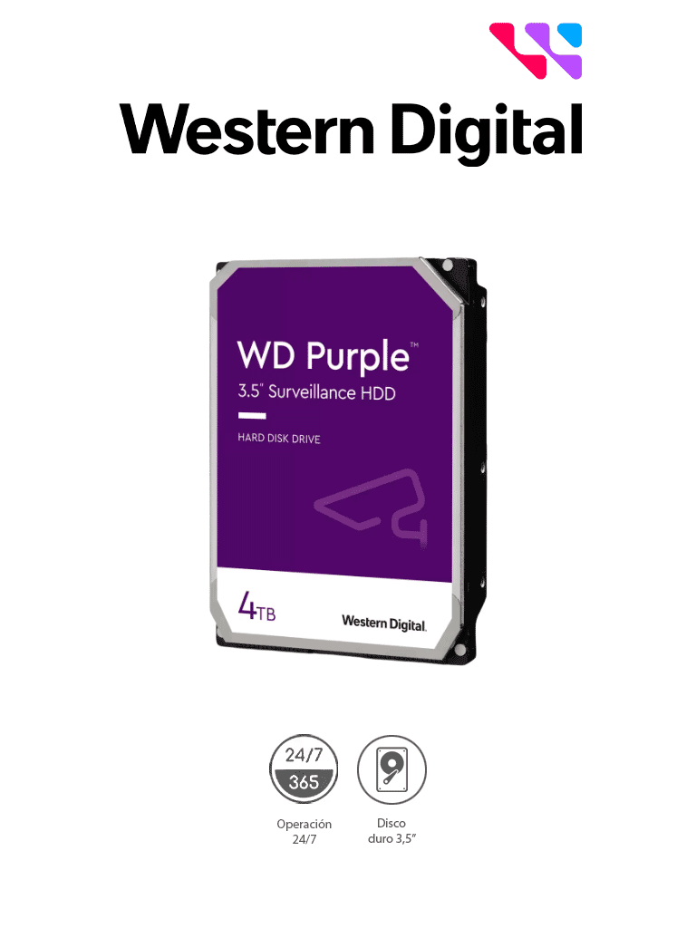 WD Disco Duro de 4TB Purple