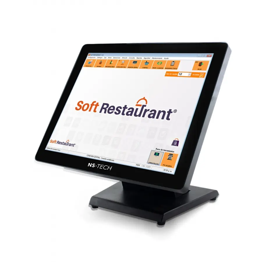 Soft Restaurant® Terminal POS 17" / Intel Core i5 / RAM 8GB / 240GB SSD / TouchScreen 5 hilos