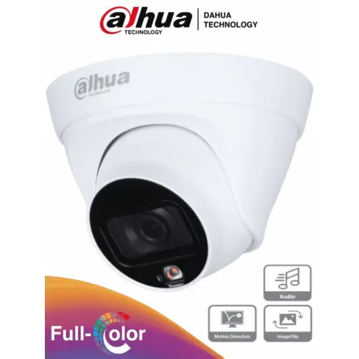 [DH-IPC-HDW1239T1-A-LED-S5] Cámara Domo IP 2 Mpx Full Color Micrófono
