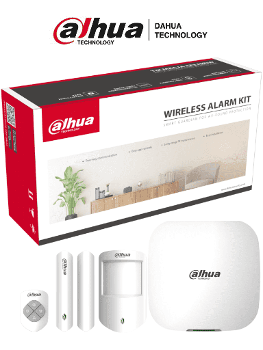 [DHI-ART-ARC3000H-03-FW2] Dahua Kit de Alarma Inalambrico con Conexion 4G, Wifi y Ethernet / Monitoreo por APP / Sensor de Movimiento/ Contacto Magnético / Control Remoto