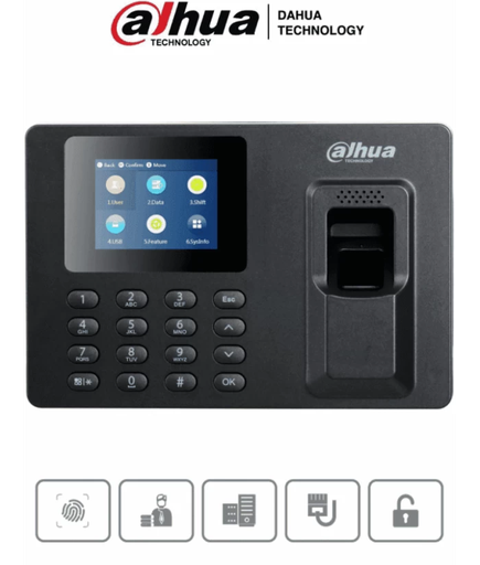 [DHI-ASA1222E-S] Control de Asistencia por huella Pantalla a Color de 2.4" y conexión Ethernet