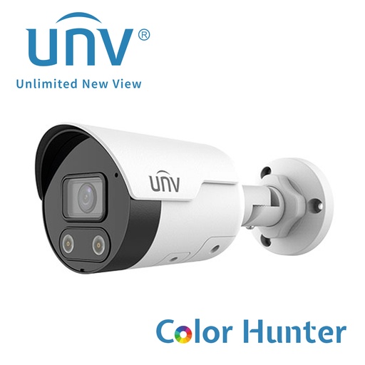 [IPC2124LE-ADF28KMC-WL] Uniview Cámara IP Mini Bullet Ultra265 / 4mp Lente Fijo De 2.8mm / 12vdc & Poe / Ranura MicroSD / Micrófono Y Bocina Embebidos / WDR 120db / Ip67 / 30m Ir / Analíticas Human Body Detection / Colorhunter (Serie Easy)