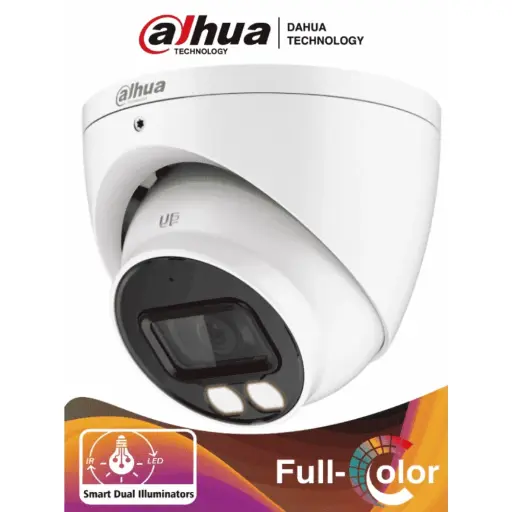 [DH-HAC-HDW1239TN-IL-A] Dahua Cámara Domo CVI 2 Mpx / Full Color / 107° / Micrófono Integrado / 40 Metros de Iluminación IR y Visible / WDR Real de 130 dB / IP67