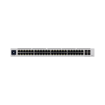 [USW-PRO-48-POE] Ubiquiti UniFi Switch Gen2, Capa 3 48 puertos PoE 802.3at/bt + 4 puertos 1/10G SFP+, 600W, pantalla informativa