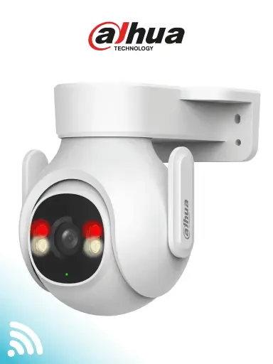 [DH-P3B-PV] Dahua Cámara IP PT WiFi 3Mpx (micrófono y altavoz), sirena, WiFi 6, detección personas/vehículos, MicroSD