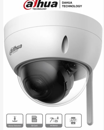 [DH-IPC-HDBW1430DE-SW] Dahua Cámara IP Domo Wifi de 4 Megapíxeles Antivandálica