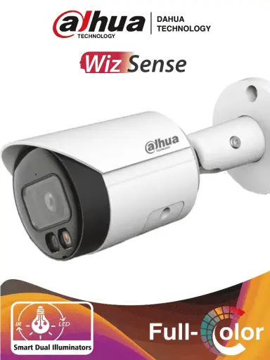 [DH-IPC-HFW2549S-S-IL] Dahua Cámara IP Bullet 5Mpx / Full Color / WizSense / 111° de Apertura/ Micrófono / PoE