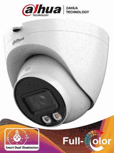 [DH-IPC-HDW2449T-S-IL] Dahua Cámara Domo IP 4 Mpx  Iluminador Dual  WizSense Micrófono