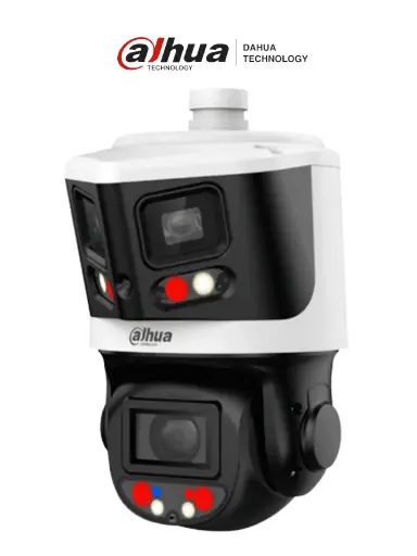 [DH-SDT3E410-8P-MB-A-PV1] Dahua Cámara dual PTZ y panorámica IP 4Mpx+8Mpx / TiOC / 10X Zoom / IR 70m / Autotracking / Protección perimetral / Multivisión / Estrobos Rojos-Azules / Luz dual inteligente / SMD 4.0 / IP66