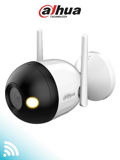 [DH-F4C-LED] Dahua Cámara IP Bullet Wifi 4Mpx / Full Color / Micrófono / LED 30Mts / 78° visión / Ranura MicroSD / IA con Detección de Humanos / IP67