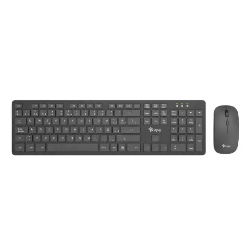 [STPKTM5B] Stylos Kit Teclado Y Mouse Inalambrico, 105 Teclas, Usb, óptico, Español, Negro
