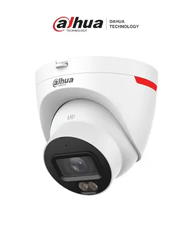 [DH-IPC-HDW2449T-S-PRO] DAHUA cámara IP Domo de 4 MP ofrece tecnología WizColor y WizSense con IA, SMD Plus, lente de 3.6 mm, micrófono integrado, WDR 120 dB, ranura MicroSD, PoE, y protección IP6.